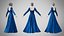 Robe 40 en velours saphir avec motif
