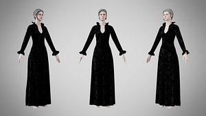 Dress 29 Obsidian Bloom Velvet model