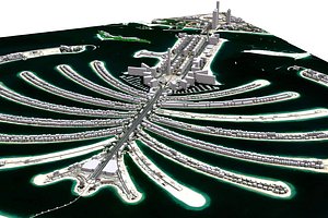 palm jumeirah dubai 3D