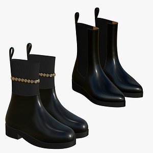 Realistic Leather Boots V51 model