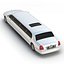 3d model stretch car limousine white