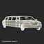 3d model stretch car limousine white