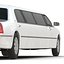 3d model stretch car limousine white