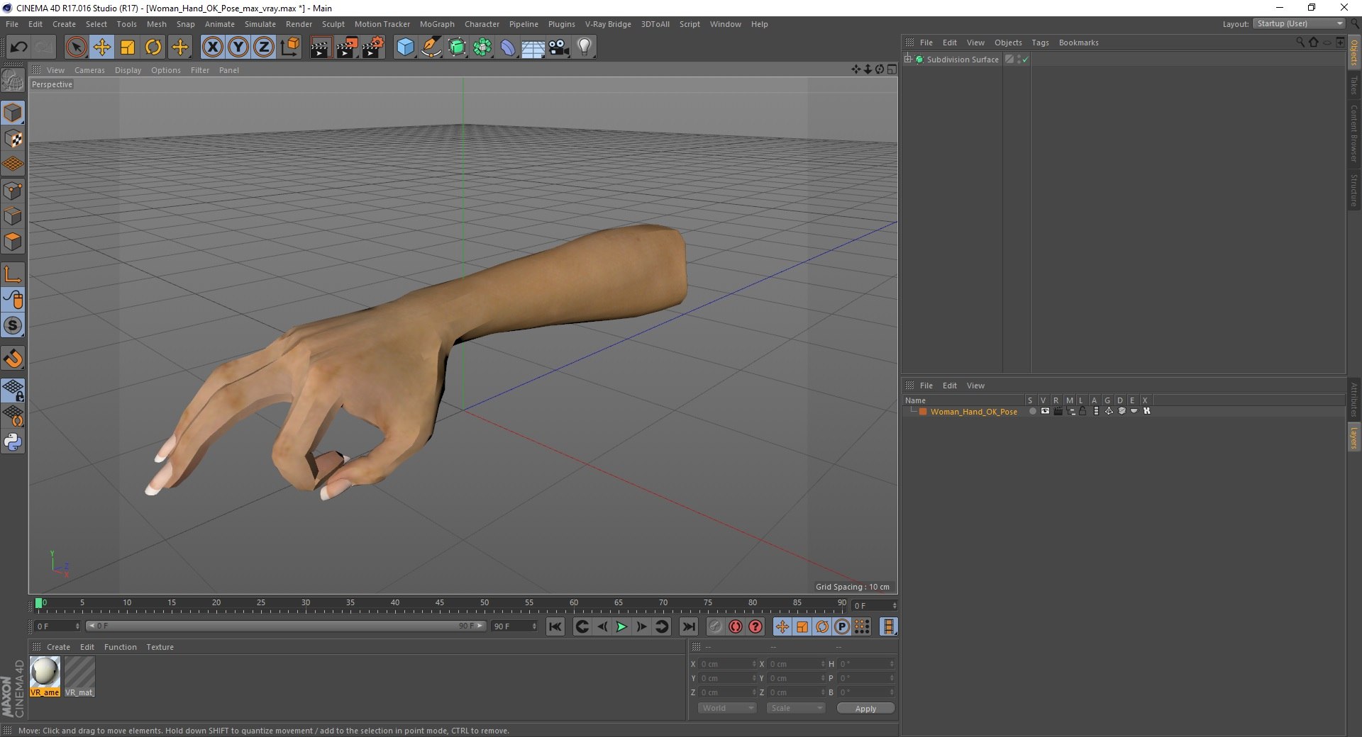 Woman Hand OK Pose Model - TurboSquid 2196831