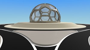 small glass hexagon dome