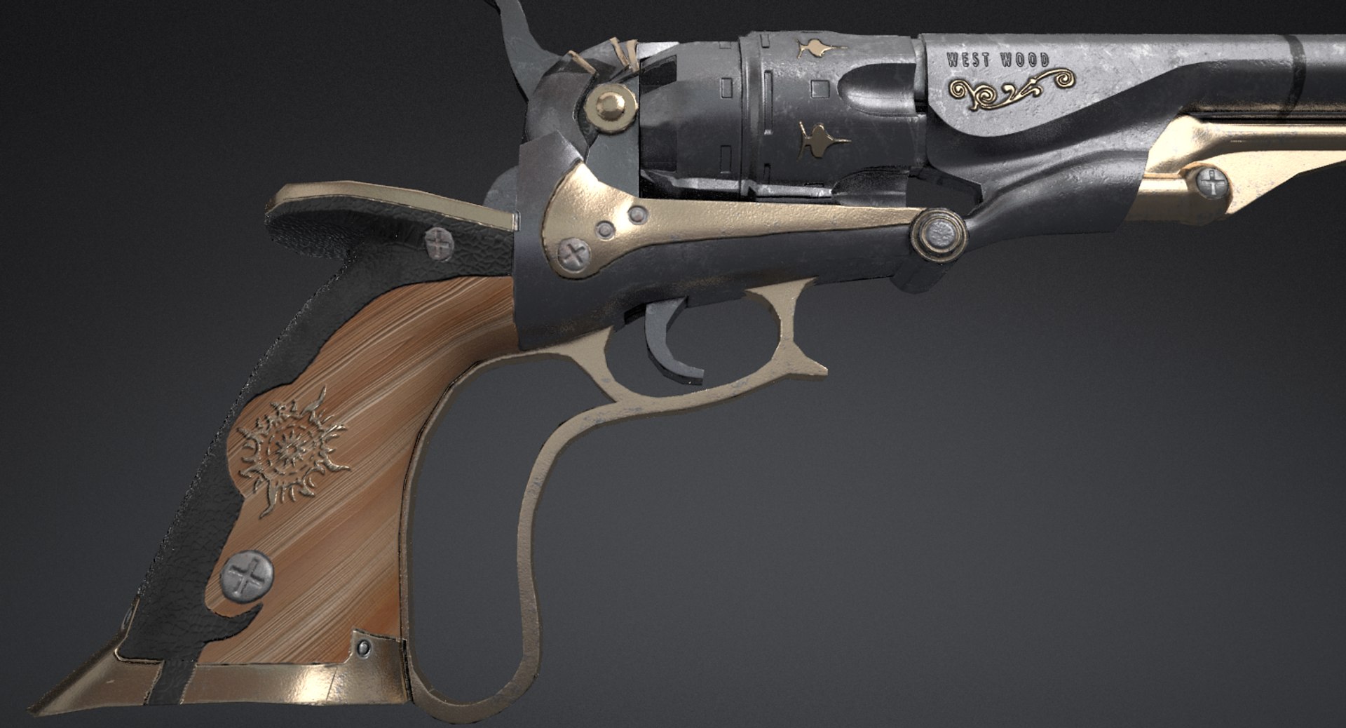 Revolver gun 3D model - TurboSquid 1183901