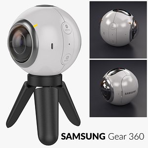 samsung gear 360 camera tripod 3d model
