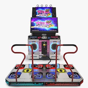 arcade dance machine 3d model