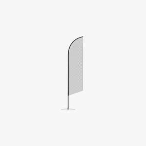 3D promo flag feather model