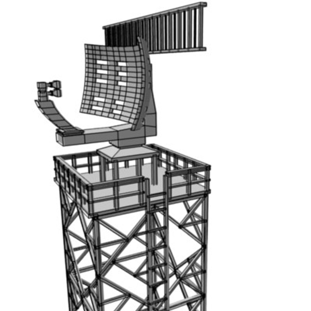 3d Airport Radar Model
