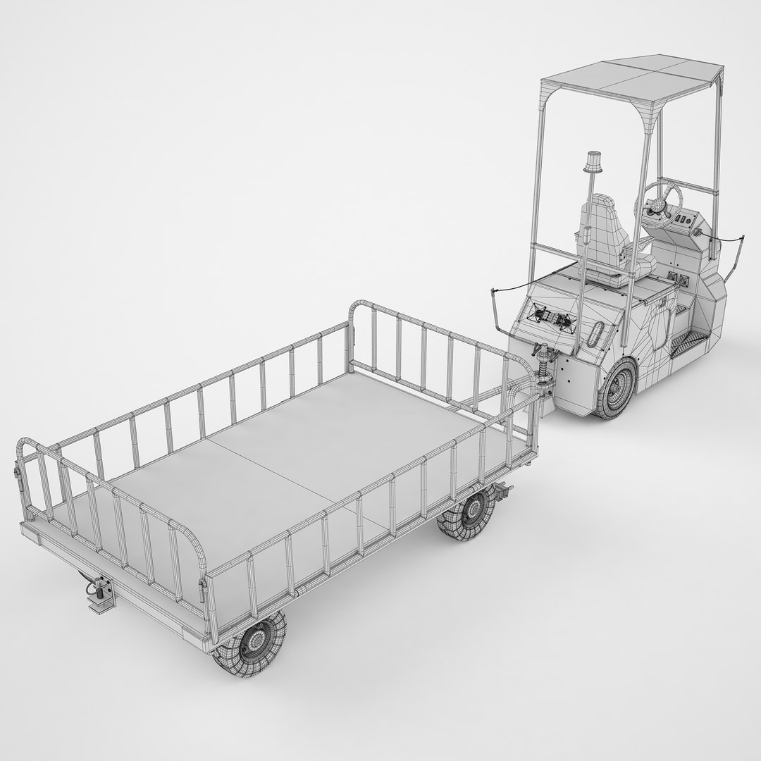 3D Model Electric Industrial Tugger 10 - TurboSquid 1737668