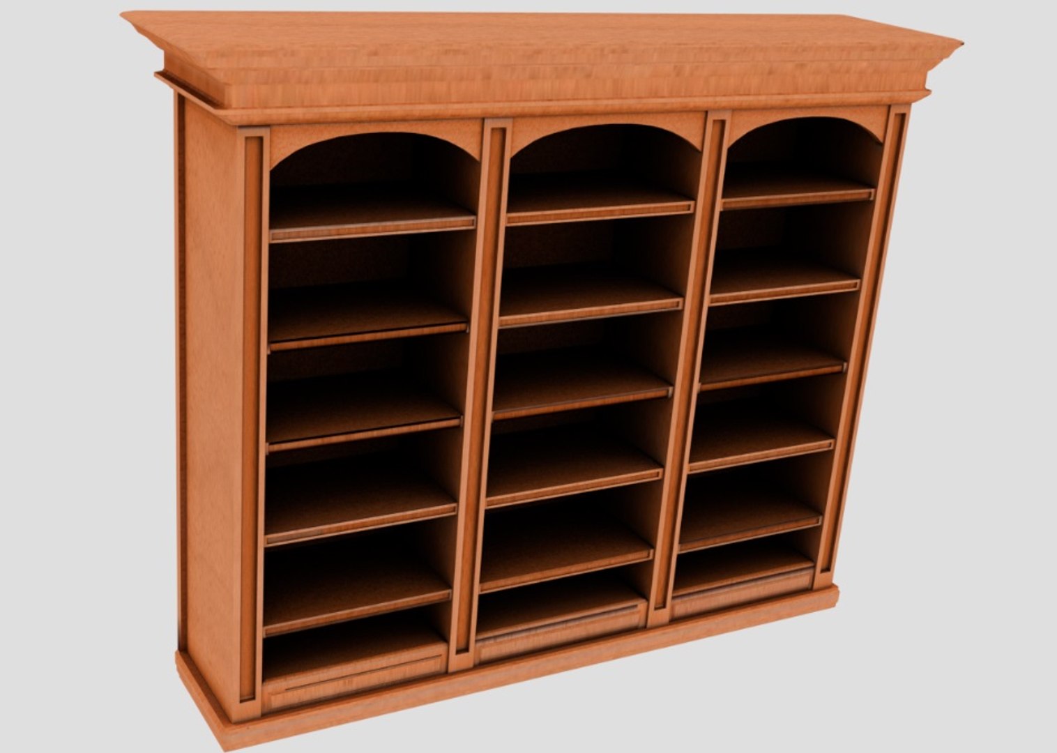 3D Affordable Fancy Wooden Bookshelf - TurboSquid 1349353