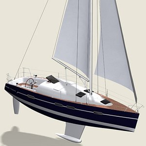 nautical sailboat yatch 3d model