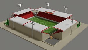 3D football stadium