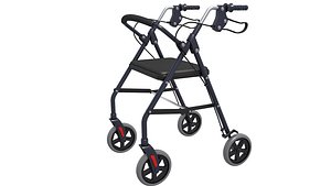 Drive Medical Aluminum Rollator Walker 3D model
