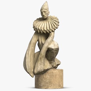 3D pierrot sculpture