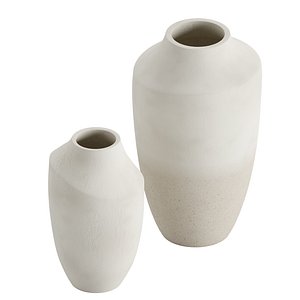 Slope White Ceramic Vase