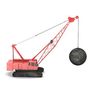 demolition crane 3d model