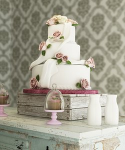 wedding cake 3d max