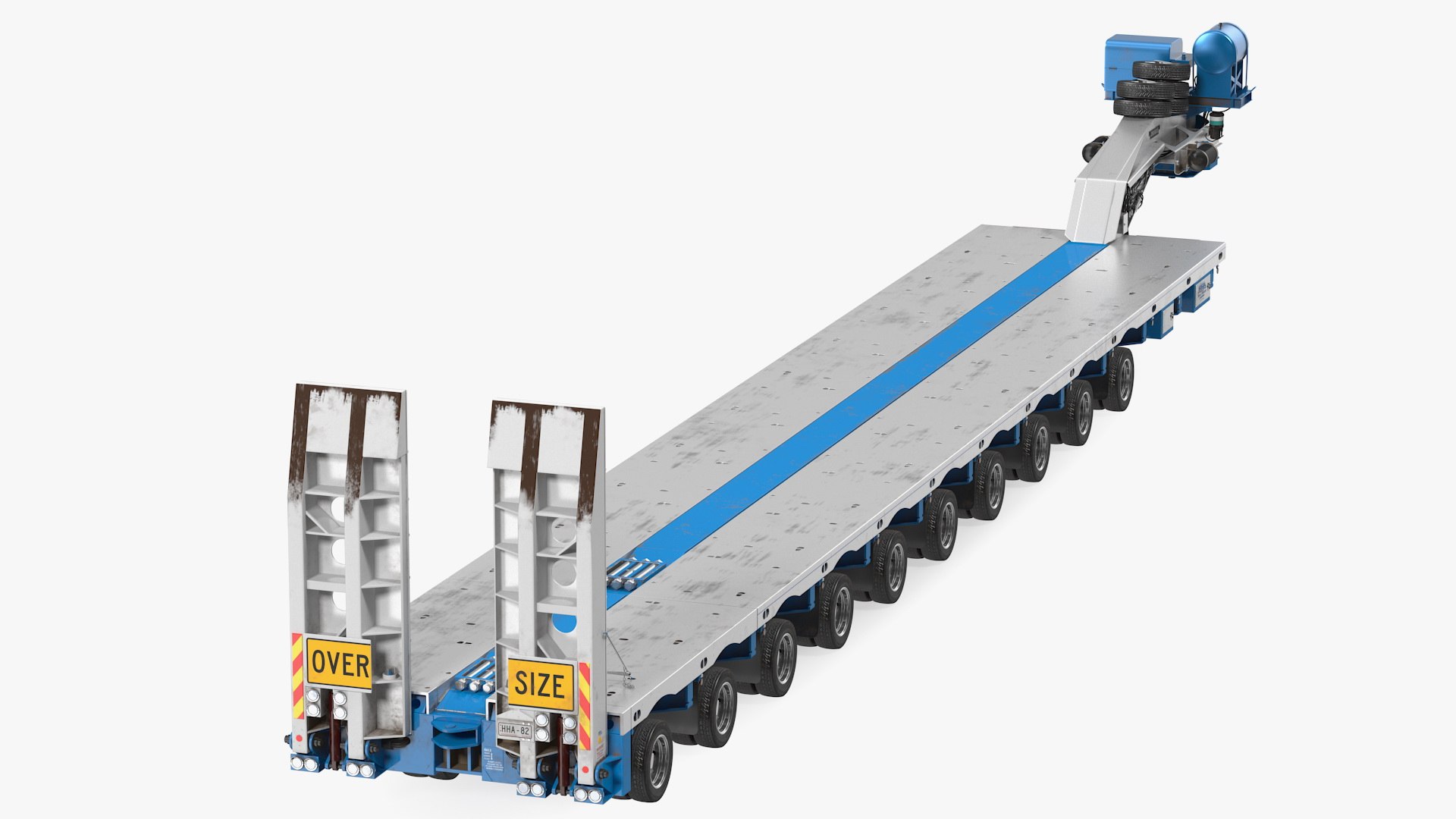 Drake Steerable Low Loader Rigged 3D model preview