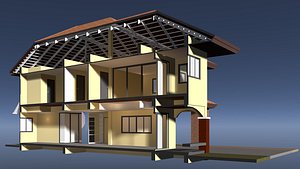 3D House in section cut 26-10
