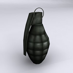3d hand grenade model