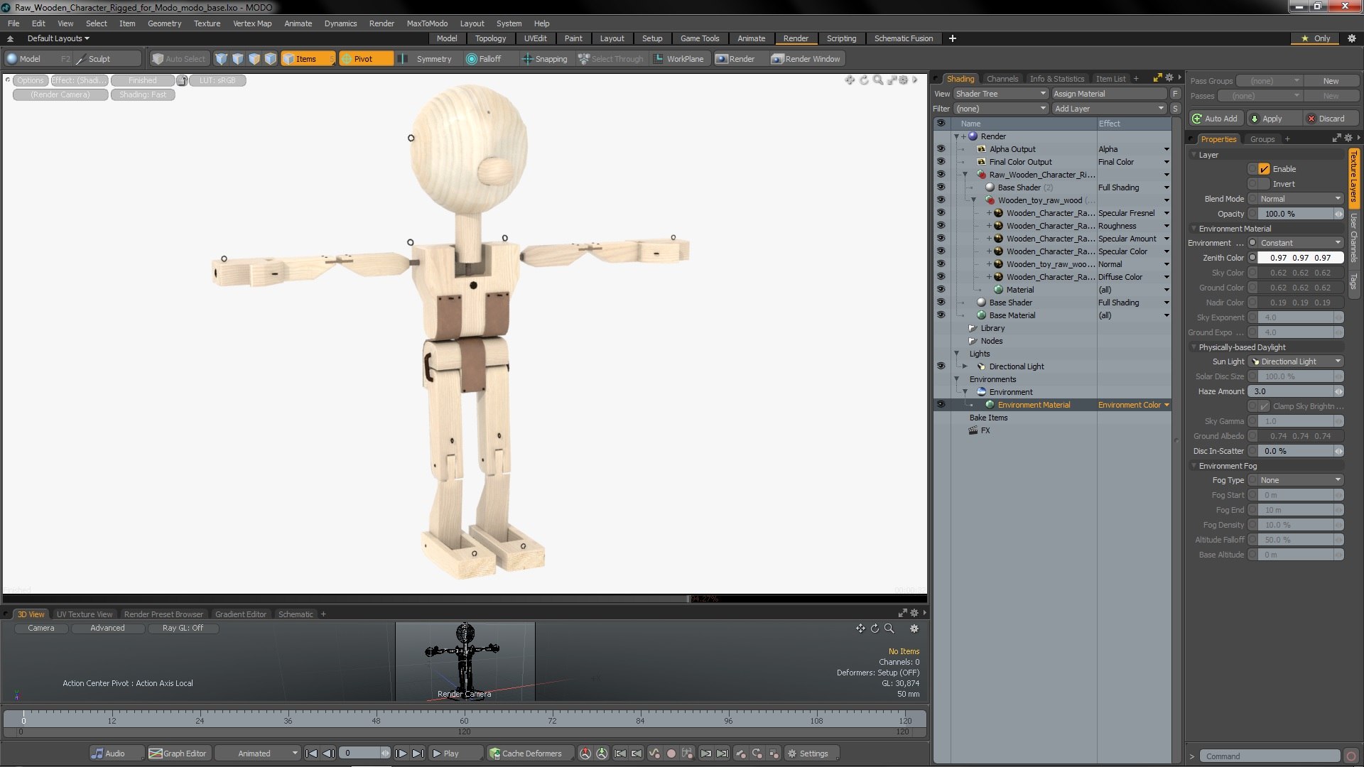 Raw Wooden Character Rigged for Modo 3D model - TurboSquid 2016329