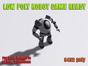 ROBOT LOW POLY GAME READY
