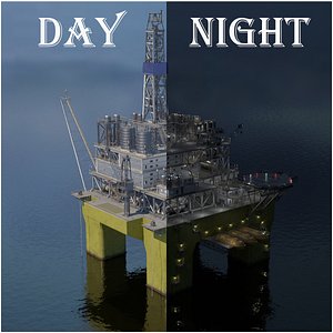 3D oil rig platform