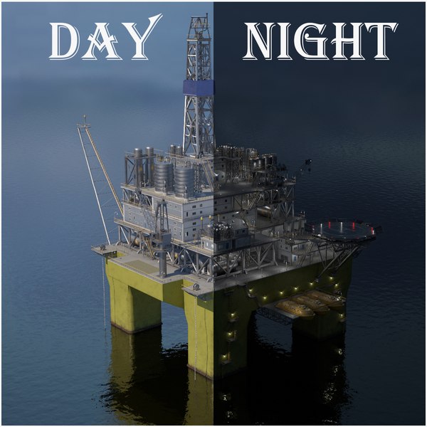 3D oil rig platform