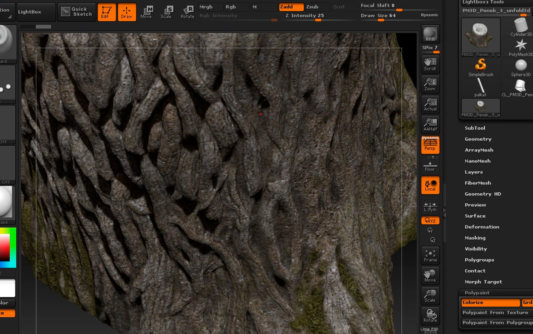3d Model Realistic Stump