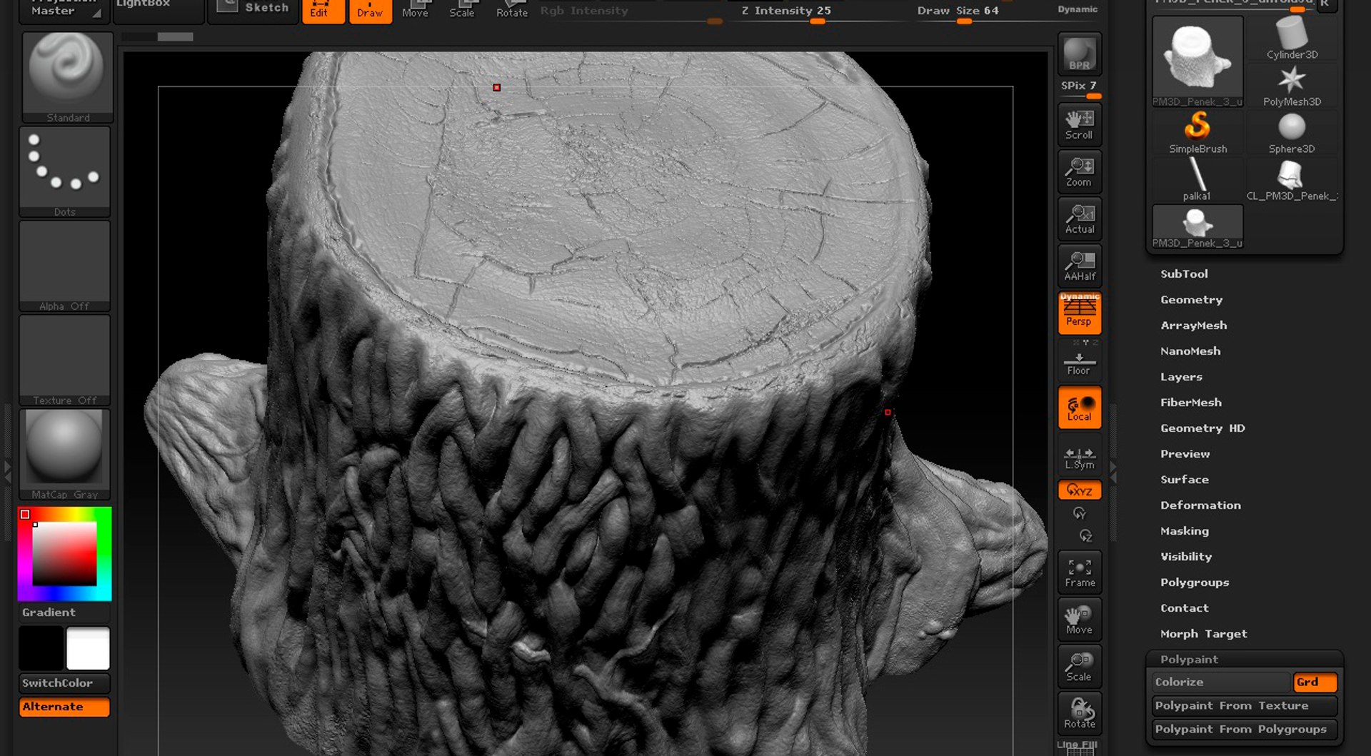 3d Model Realistic Stump