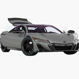 3D Acura NSX Type S 2022 Opening doors and trunk