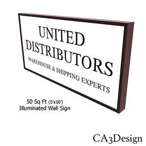 wall sign 3d 3ds