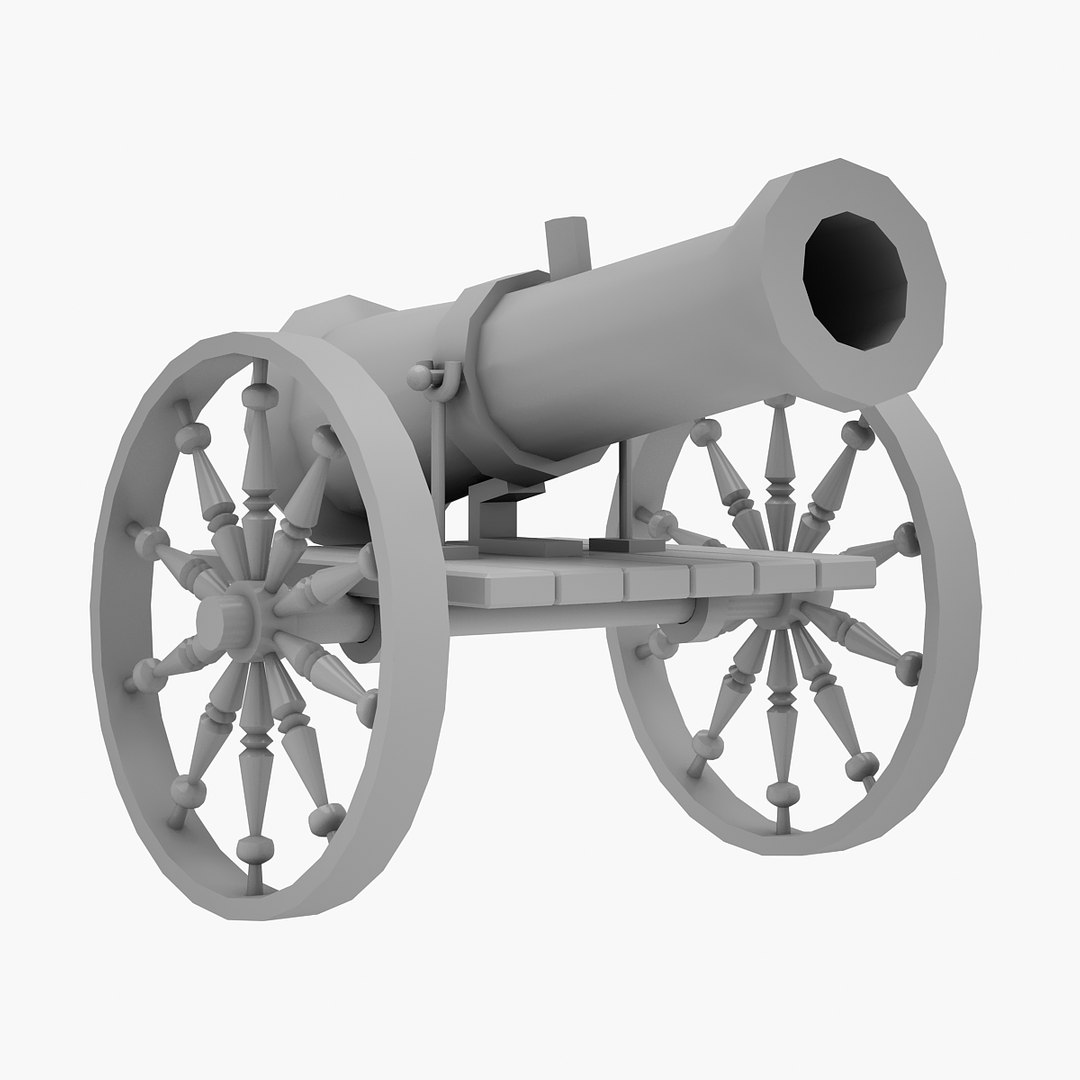 Medieval cannon model TurboSquid 1545438