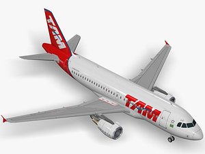 3D airbus a319-112 tam a319