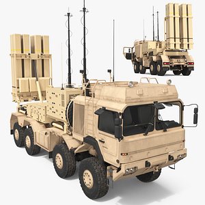 Mobile Truck with Surface Air Defense Unit 3D