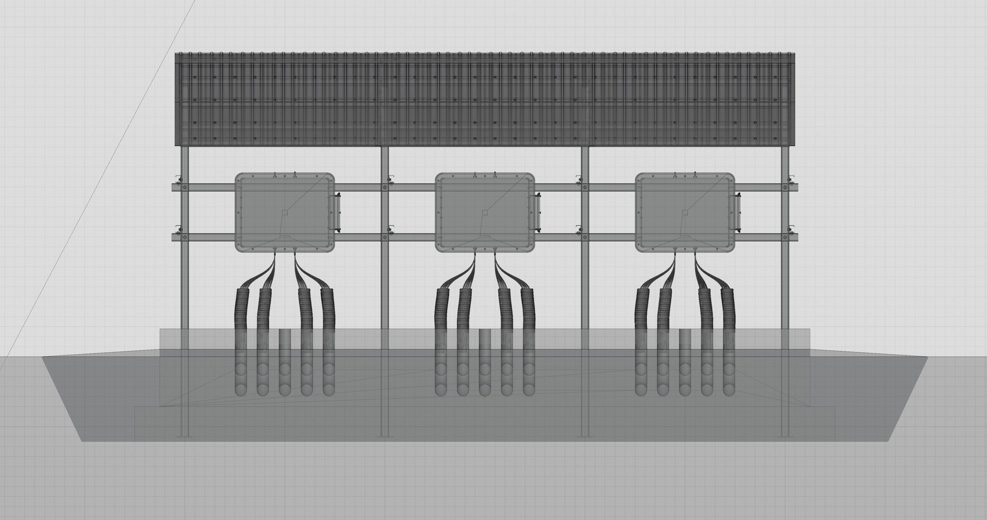 3D Model Central Inverter Connection - For 6 Inverters - TurboSquid 2461138