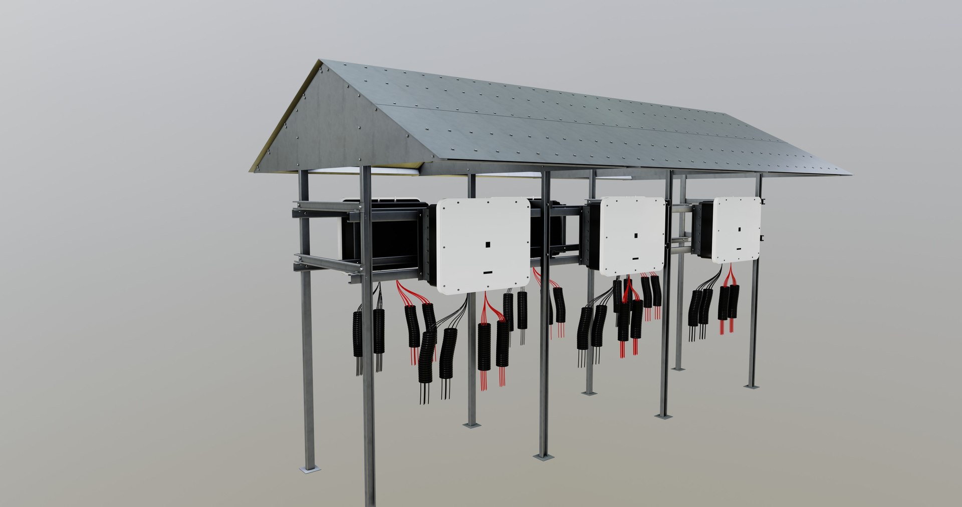 3D Model Central Inverter Connection - For 6 Inverters - TurboSquid 2461138