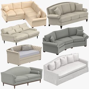 3D traditional sofas