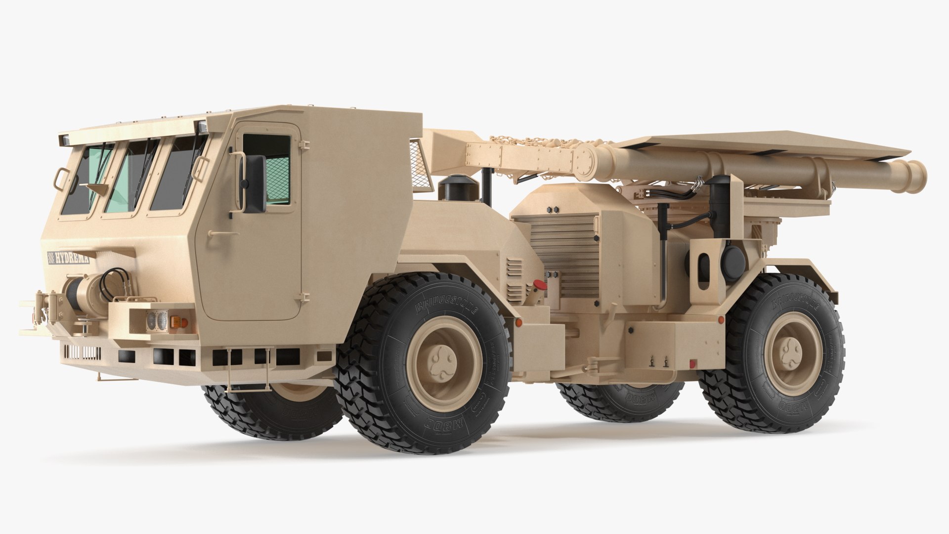 Hydrema 910 Mine Clearing Vehicle Sand 3D model preview
