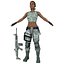 female mercenary 3D model