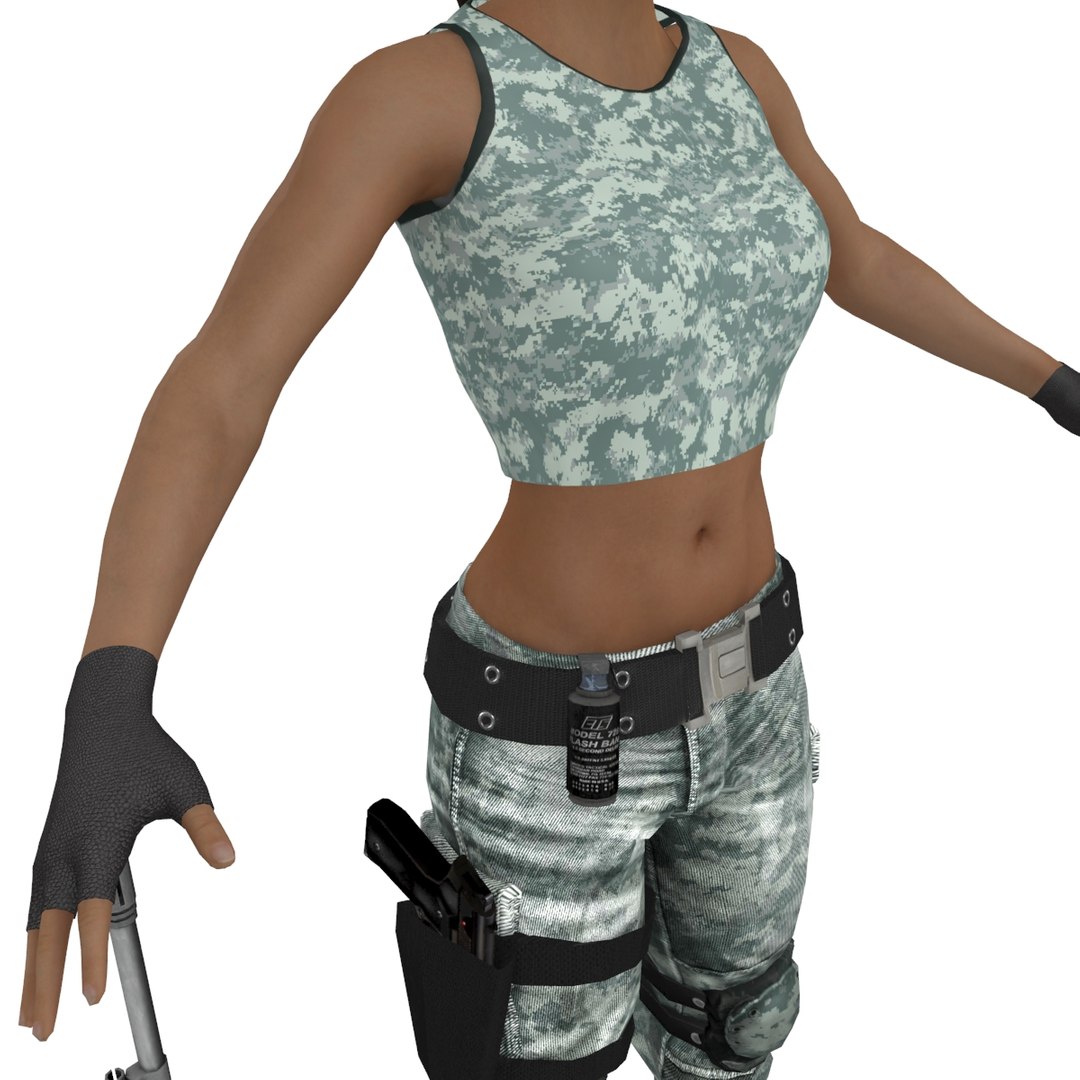 Female Mercenary 3D Model - TurboSquid 1322807
