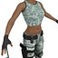 female mercenary 3D model