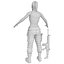 female mercenary 3D model