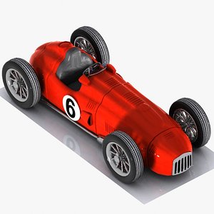 3d cartoon vintage racing model