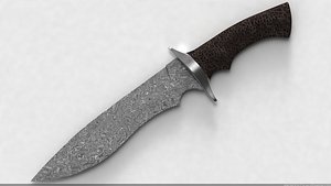 damask knife 3d max