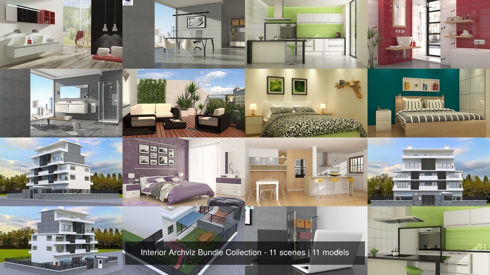 3D Interior Archviz Bundle Collection - 11 Scenes - TurboSquid 2206489