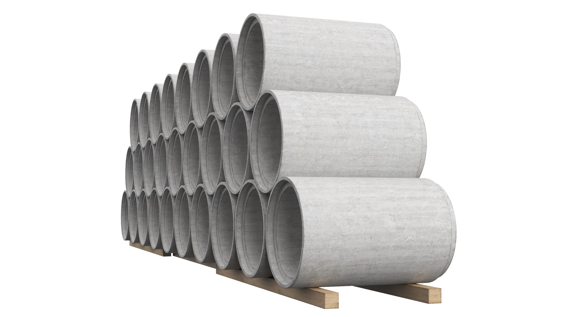 Concrete Pipe Stack 3D Model - TurboSquid 2012961