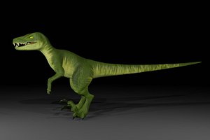 Animated Lowpoly Velociraptor